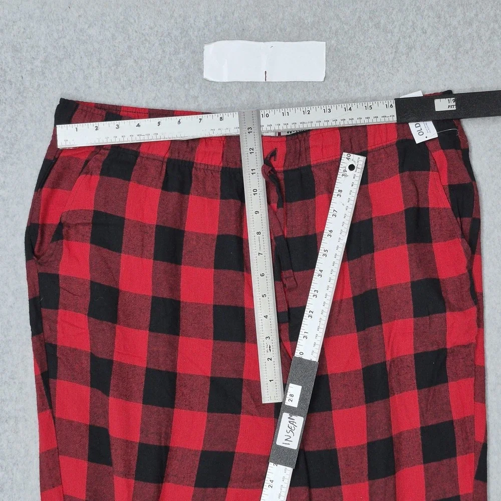 Old Navy Men Sleepwear XL Red Plaid Pajama Pants 28